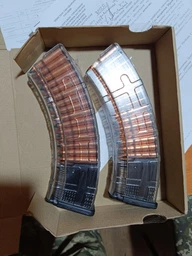 Магазин для АК 7.62 x 39 на 30 патронів з коробчастим вікном, калібр 7.62, Ріжок для АК-47, АКМ, АКС Прозорий фото від покупців 1