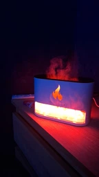 Увлажнитель воздуха аромадиффузор Flame Aroma Diffuser ночник cоляная лампа с имитацией пламени и резервуаром для эфирного масла black фото от покупателей 11