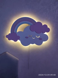 Дитячий LED світильник настінний Telmar "Веселка" На батарейках Різнобарвний (TM-1021) фото від покупців 1