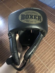 Шолом тренувальний карате BOXER Еліт M шкірвініл чорний