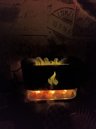 Увлажнитель воздуха аромадиффузор Flame Aroma Diffuser ночник cоляная лампа с имитацией пламени и резервуаром для эфирного масла black фото от покупателей 10