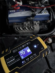 Зарядное устройство для автомобильного аккумулятора Foxsur 12V-24V 8A Желтый FBC122408D фото от покупателей 2