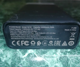 Повербанк 30000mAh BOROFONE BJ18A з ліхтарем та дисплеєм |2USB/Type-C, 2A| Чорний фото від покупців 3