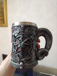 Подарочный набор кружка и чашка Готика 3D Игра Престолов Game Of Thrones Baphomet Бафомет 500/200 мл