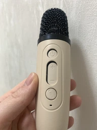 Портативна Bluetooth колонка бездротова з караоке ДВА мікрофони з різнокольоровим підсвічуванням, Рожева фото від покупців 19