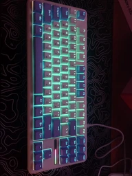 Клавиатура игровая механическая Aula Mechanical Aula F-87 White-Purple KRGD Blue switch фото от покупателей 3