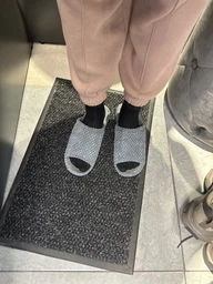 Женские домашние тапочки утепленные меховые с открытым носком FX shoes Доріс 7213 38 24 см Серые (2820000018564)