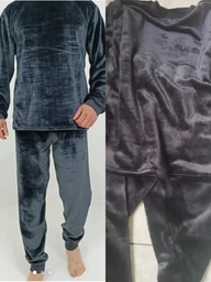 Пижама мужская зимняя однотон 52 Серая 99052622-3