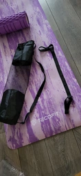 Коврик для йоги и фитнеса TECOFIT EVA 173x61x0.6 см Синий мрамор + чехол-сумка в подарок (TOP240214835) фото от покупателей 2