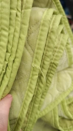 Покривало ТЕП велюрове Velour Ромб круглий Салатовий Полуторне 150х210 см Двостороннє фото від покупців 2