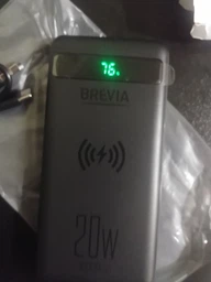 Портативний зарядний пристрій 10000mah (Brevia) 20W Li-Pol, LCD, Wireless Qi 10W 45118