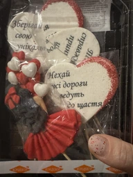 Декор на торт сахарный набор Девочка с сердечками Лимонная фото от покупателей 5