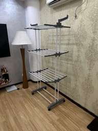 Сушарка для білизни підлогова вертикальна Bonro B07 сіра (42400230)