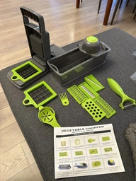 Ручной мультислайсер 14в1 Kitchen Ideas Veggie Slicer HA-347 многофункциональная овощерезка с контейнером фото от покупателей 2