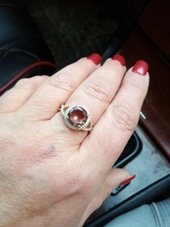 Серебряное кольцо с султанитом 18 р фото от покупателей 2