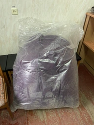 Крісло мішок груша Овал Coolki Рогожка XXXL 140x100 фіолетовий фото від покупців 1