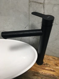 Змішувач для умивальника Zerix DAX-001-A-High Black з нерж. сталі SUS304 (Цв. чорний) (ZX4810) фото від покупців 2