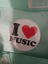Значок I LOVE MUSIC 44мм фото від покупців 1