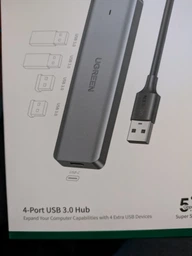USB-хаб Ugreen CM219 USB 3.0 to 4-Port USB 3.0 Hub Space Gray (UGR-50985)
