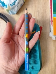 Карандаши для обучения письму Pelikan Combino Blue утолщенные мягкие Голубой корпус 2 шт (811187)