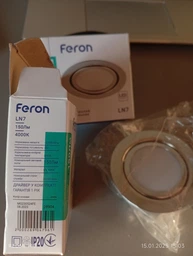 Світлодіодний меблевий світильник Feron LN7 вбудований 3W 4000K хром фото від покупців 1