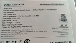 Фен Laifen Swift Premium Platinum Black фото от покупателей 7