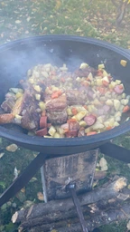 Казан Maysternya 8 л, Ø 34см чугунный WOK с крышкой-сковородой. Вес 9,79кг (Т405СР) фото от покупателей 4