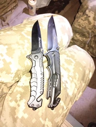 Спасательный Складной Многофункциональный Нож JB Tacticals FINKA EDC HUNTING 12 Черный фото от покупателей 4