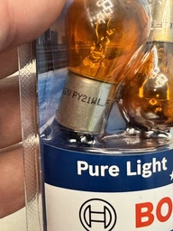 Автолампа Bosch Pure Light PY21W 2 шт (1 987 301 018)