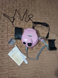 Фрезер для маникюра Nail Master DM-202 65W 45000 об. мин розовый + подарок 6 алмазных фрез фото от покупателей 6