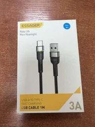Кабель Essager Colorful LED USB-A x USB Type C 3 A 1 м Чорний (EXCT-XCD01) фото від покупців 10