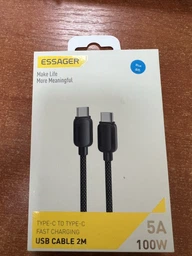 Кабель ESSAGER Breeze USB-C to USB-C PD 100W 5A 2m Blue (EXCTT1-WLA03-P) фото от покупателей 1