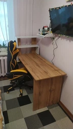 Стол компьютерный Moreli Roland Ш1416*В1226*Г600 Венге темный фото от покупателей 10