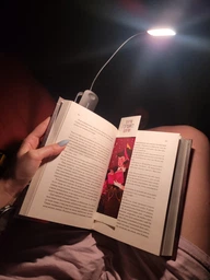 Лампа для чтения книг Аккумуляторная Перезаряжаемая Glocusent 2001 16 LED светодиодов 5 уровней свечения 3000-6000К Гибкая металлическая Clip ножка прищепка Black фото от покупателей 10