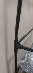Вешалка для одежды в прихожую New simple floor clothes rack чёрная с полками для обуви Черный фото от покупателей 2