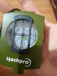 Компас туристический жидкостный металлический в закрытом корпусе с визиром фосфорным циферблатом азимутом карманный складной ударопрочный ударостойкий люминесцентный походный для ориентирования путешествий навигации турпохода с крышкой Hechpro АНhp02 фото от покупателей 1
