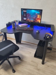 Геймерский компьютерный стол "STALKER - PRO", чёрный, игровой. фото от покупателей 5