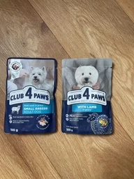 Вологий корм Club 4 Paws (Клуб 4 Лапи) для собак малих порід з ягняти в соусі 100 г фото від покупців 1