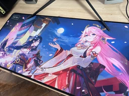 Игровая поверхность WorkPlaceShop Genshin Impact Яэ Мико и Райден 300х700 мм фото от покупателей 5