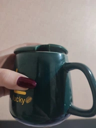 Керамічна чашка Lucky 400 мл з USB-підігрівом та ложкою