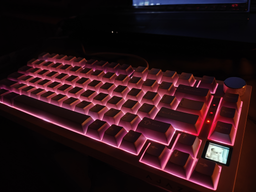 Клавиатура AJAZZ AK820 PRO White-Purple Игровая Беcпроводная Механичиская. 2.4G/Bluetooth/Кабель. С Екранчиком. Gift Switch