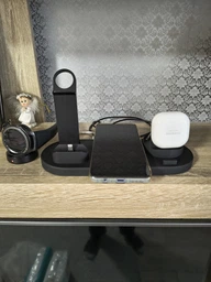 Беспроводная зарядная док-станция 15W 4в1 Smart Fast Wireless Charger универсвльная для iPhone, Android, Apple Watch, ApplePods, AirPods, Samsung и всех телефонов, наушников, смарт-часов с функцией беспроводной зарядки Qi фото от покупателей 9