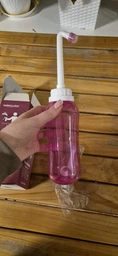 Портативное биде-душ для интимной гигиены, бутылка для подмывания Water pulse 500 мл з кнопкой фото от покупателей 1