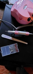 Фрезер для маникюра Nail Master DM-202 65W 45000 об. мин розовый + подарок 6 алмазных фрез фото от покупателей 3