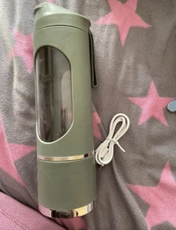 Портативный USB-блендер-соковыжималка миксер шейкер, аккумуляторный, с легкой очисткой для приготовления смузи 300мл, зеленый KEIVING фото от покупателей 3