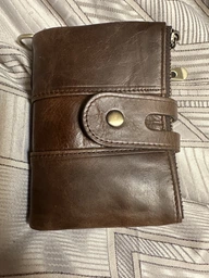 Універсальний вертикальний гаманець для чоловіків Vintage з натуральної шкіри темно-коричневого кольору (bg146fash82) фото від покупців 1