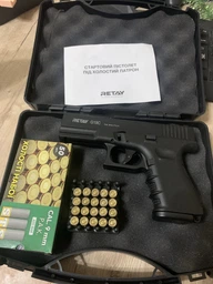 Стартовый пистолет Retay Arms Glock 19 + 20 патронов, Глок 19 под холостой патрон 9мм, Сигнальный, Шумовой фото от покупателей 1