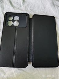 Чохол із натуральної шкіри Genuine Leather PRO для Xiaomi Poco X6 Pro Чорний