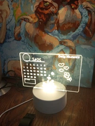 Светодиодный ночник Доска для заметок USB доска для сообщений праздничный светильник календарь с ручкой фото от покупателей 1