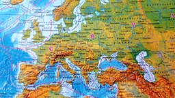 Карта мира физическая 100x70 см М 1:35 000 000 ламинированная бумага (4820114954497)